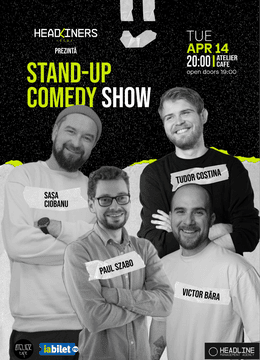 Stand-up Comedy cu Sașa Ciobanu, Victor Băra, Paul Szabo și Tudor Costina