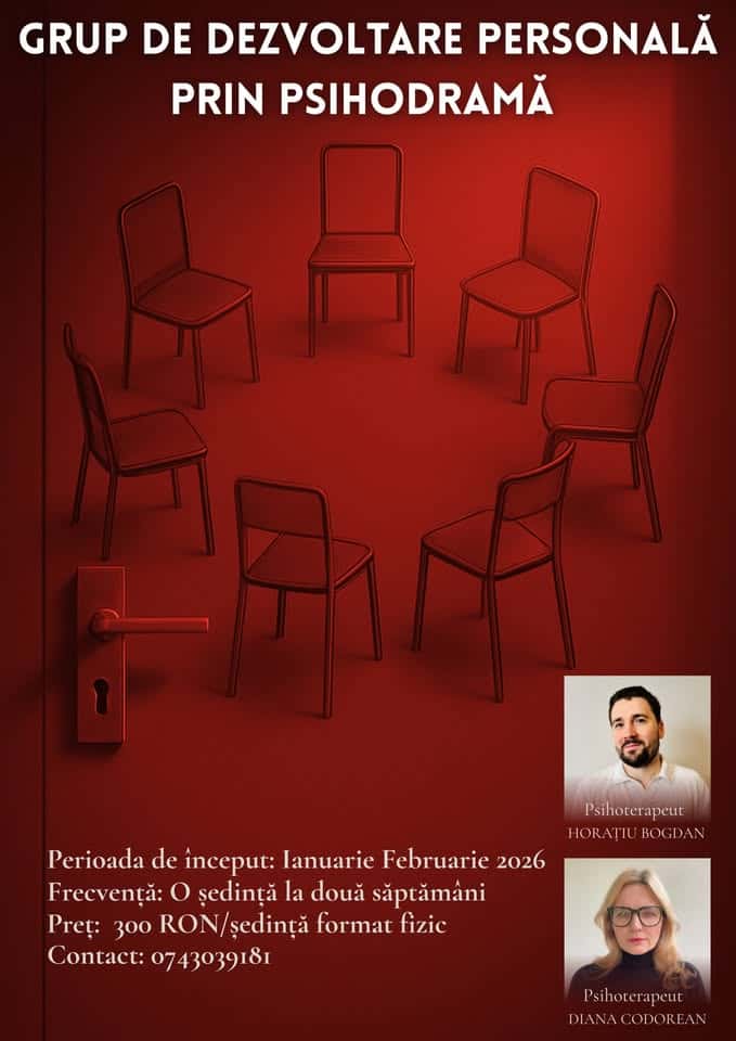 Grup de dezvoltare personală prin Psihodramă, la Strada George Barițiu 22 , 400394, Cluj-Napoca